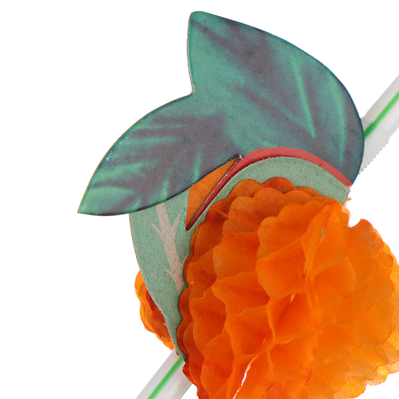 50pcs Hawaiian 3D Fruit Cocktail Straws Umbrella Drinking Straws Party DecorY*wf VW9827