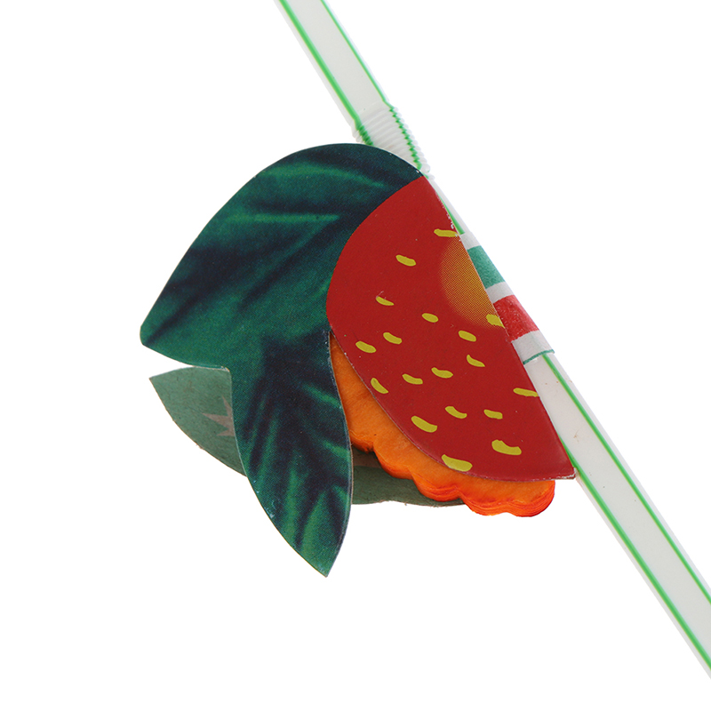 50pcs Hawaiian 3D Fruit Cocktail Straws Umbrella Drinking Straws Party DecorY*wf VW9827