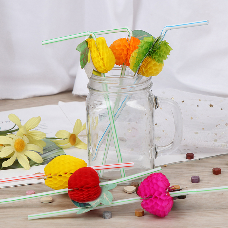 50pcs Hawaiian 3D Fruit Cocktail Straws Umbrella Drinking Straws Party DecorY*wf VW9827 50pcs Hawaiian 3D Fruit Cocktail Straws Umbrella Drinking Straws Party DecorY*wf VW9827