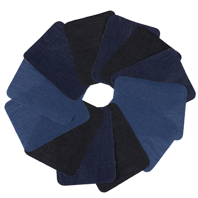 12pcs Iron On Patches Jeans Elbow Patch Apparel Fabric Sewing Knee
