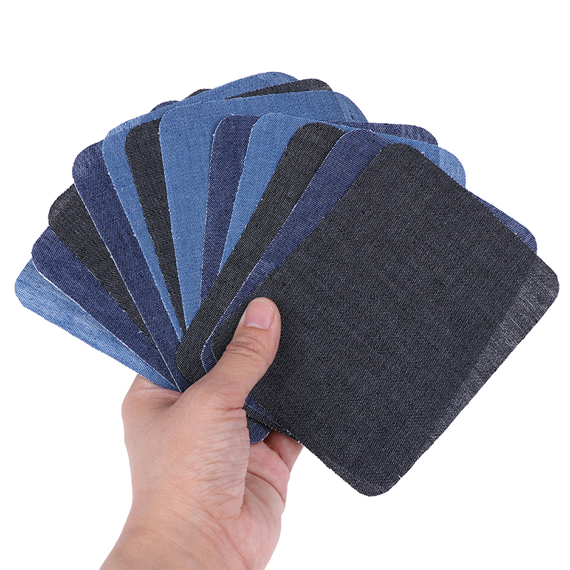 12pcs Iron On Patches Jeans Elbow Patch Apparel Fabric Sewing Knee