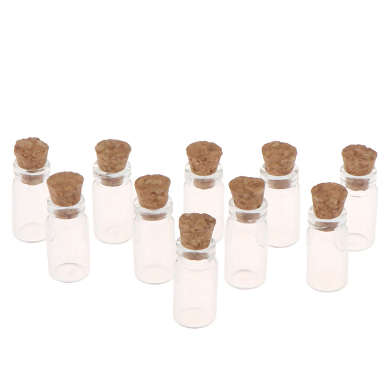 10Pcs 1:12 Dollhouse Miniature Glass Bottle Jars Food Storage Kitchen Acce.y S^3 - Bild 4 von 7