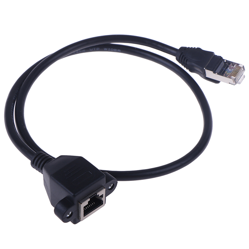 1Pc RJ45 Male to Female Screw Panel Mount Ethernet LAN Network Extension Ca L❤ - Picture 8 of 17
