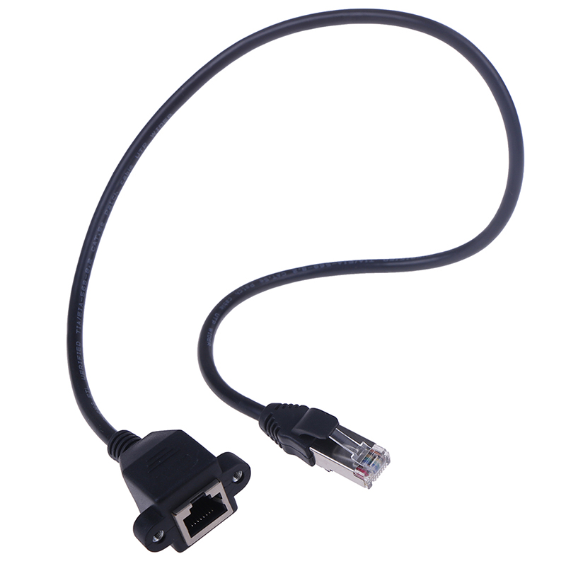 1Pc RJ45 Male to Female Screw Panel Mount Ethernet LAN Network Extension Ca L❤ - Picture 7 of 17