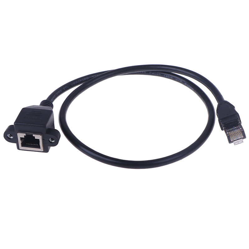 1Pc RJ45 Male to Female Screw Panel Mount Ethernet LAN Network Extension Ca L❤ - Picture 6 of 17