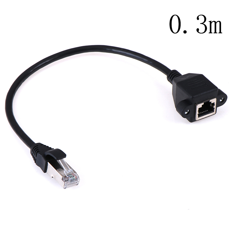 1Pc RJ45 Male to Female Screw Panel Mount Ethernet LAN Network Extension Ca L❤ - Picture 13 of 17