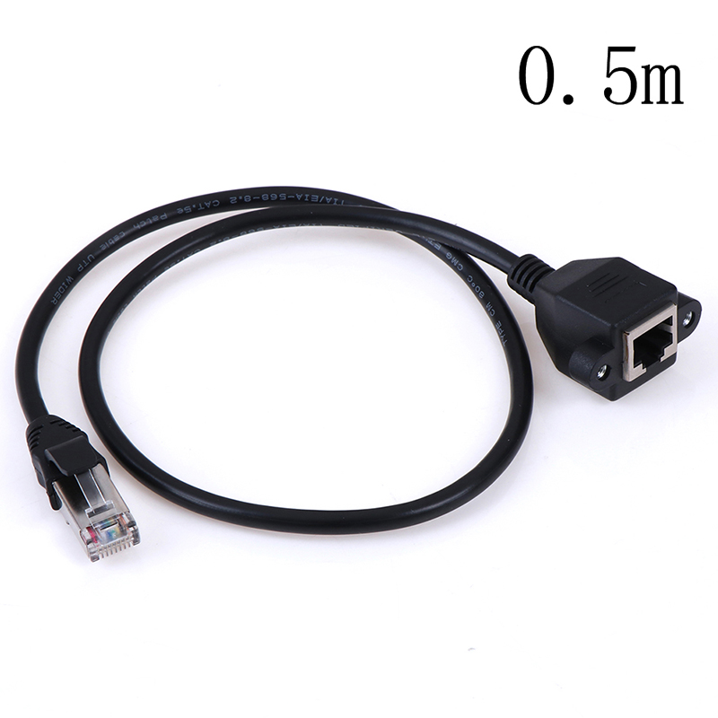 1Pc RJ45 Male to Female Screw Panel Mount Ethernet LAN Network Extension Ca L❤ - Picture 12 of 17