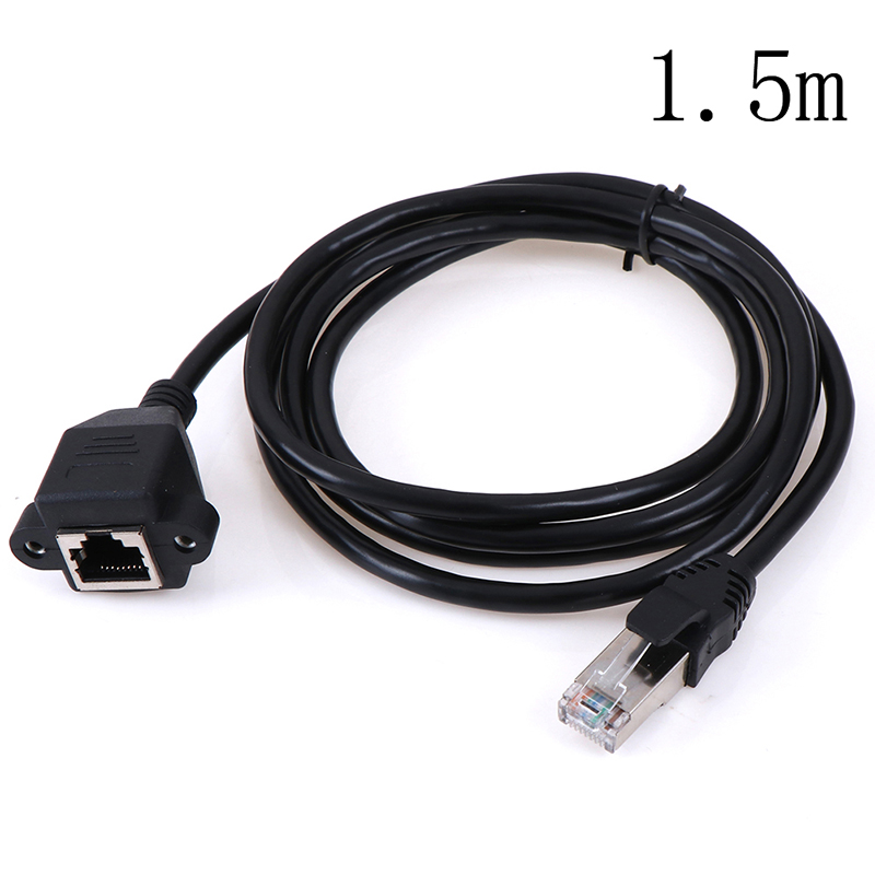 1Pc RJ45 Male to Female Screw Panel Mount Ethernet LAN Network Extension Ca L❤ - Picture 10 of 17