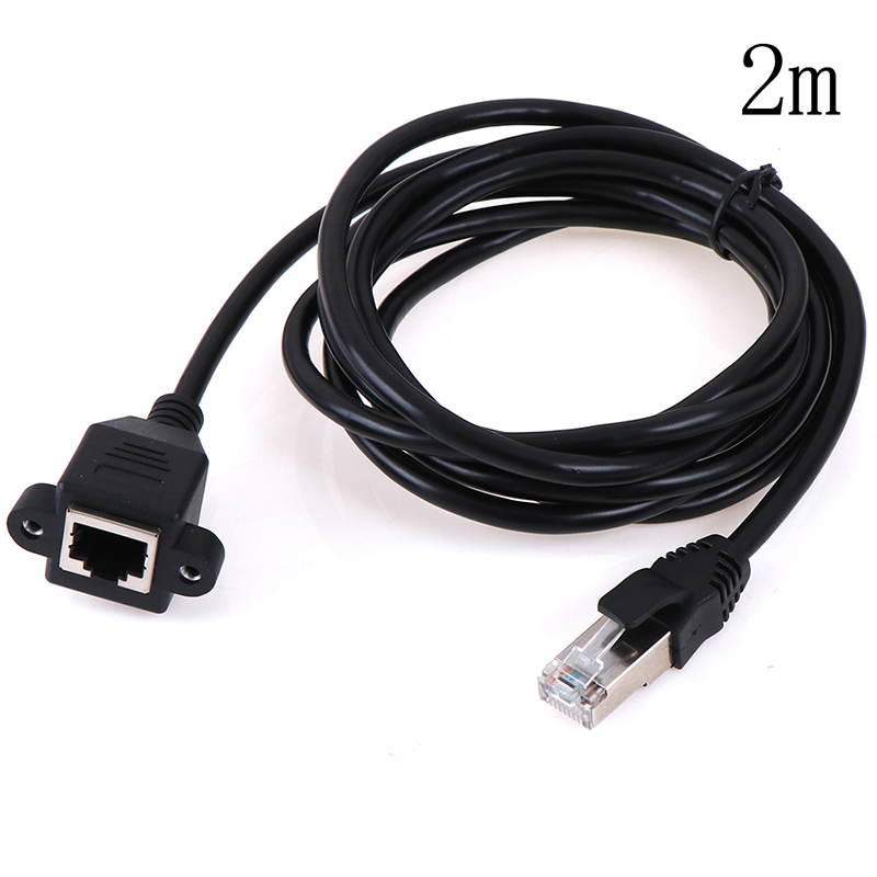 1Pc RJ45 Male to Female Screw Panel Mount Ethernet LAN Network Extension Ca L❤ - Picture 9 of 17