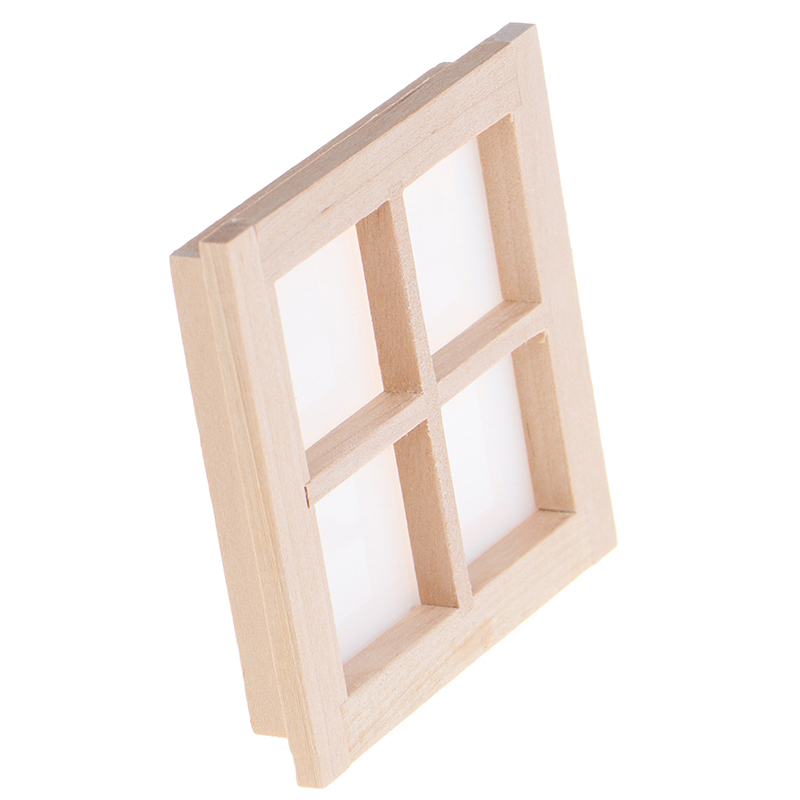 1:12 Dollhouse Miniature Wooden 4 Pane Window DIY Accessori KY BII 1:12 Dollhouse Miniature Wooden 4 Pane Window DIY Accessori KY BII