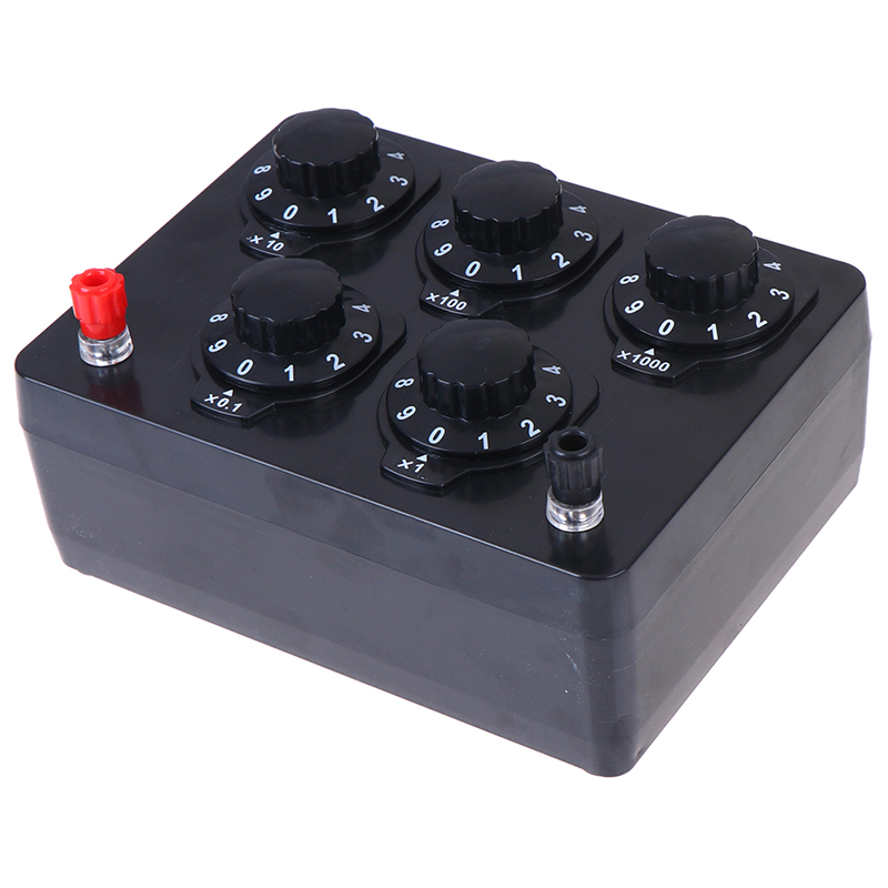 FutureHight Widerstandsbox – 0–9999 Ohm, 1-Ohm-Schritte, Variabel, Für Physik-Experimente & Schaltungsaufbau