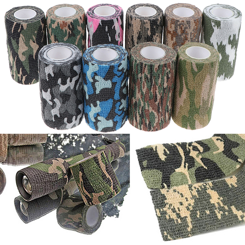 1Pc Outdoor Camo Gun Hunting Camping Camouflage Stealth Duct Tape Wrap  ZYB DhAF