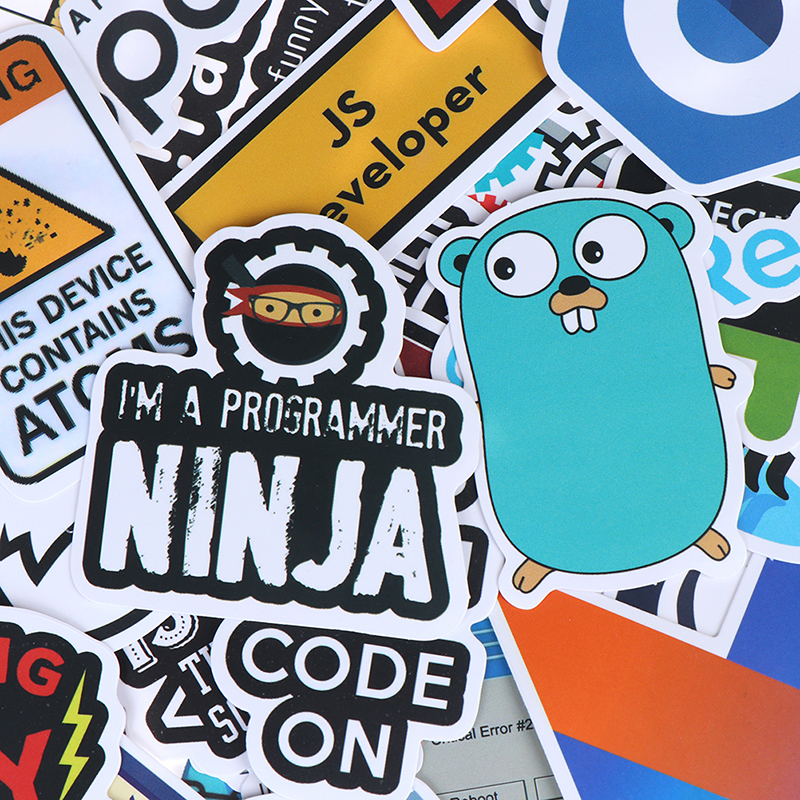 50Pcs Internet Java Stickers Programmer DIY Suitcase Laptop Guitar Car Decals JU - Picture 6 of 12