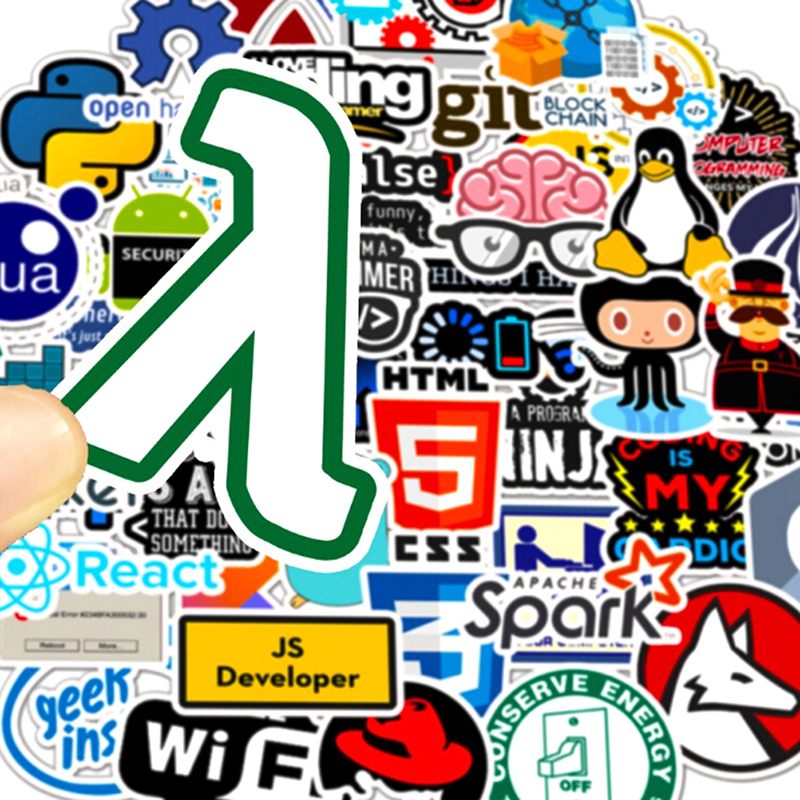 50Pcs Internet Java Stickers Programmer DIY Suitcase Laptop Guitar Car Decals JU - Picture 11 of 12