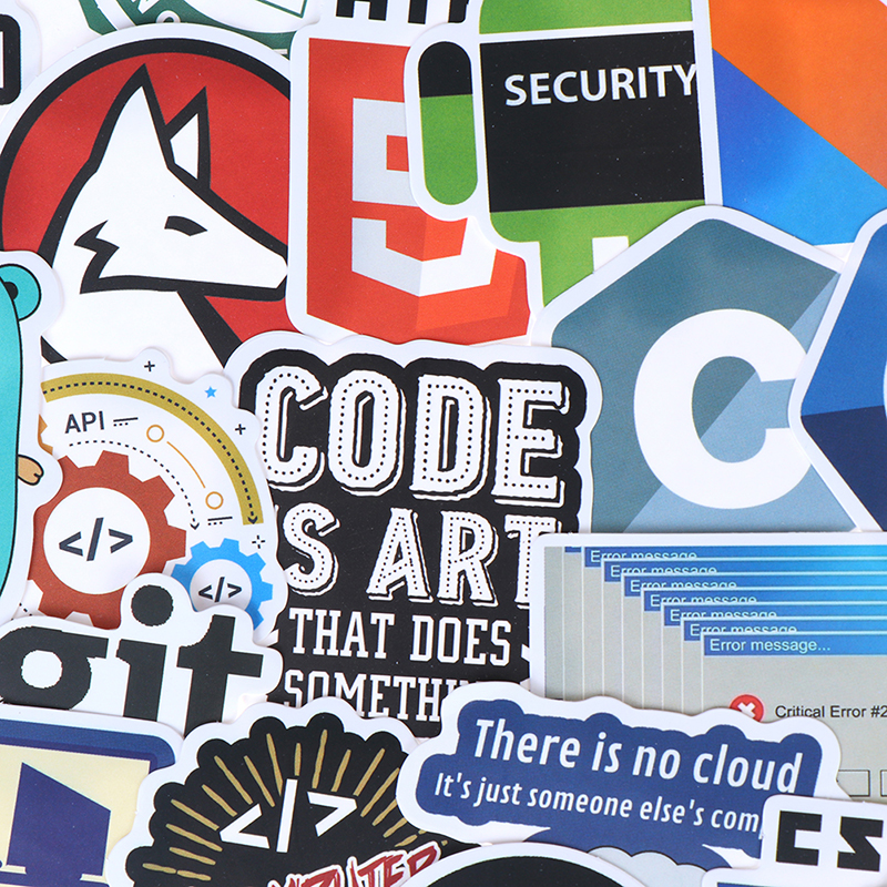 50Pcs Internet Java Stickers Programmer DIY Suitcase Laptop Guitar Car Decals JU - Picture 12 of 12