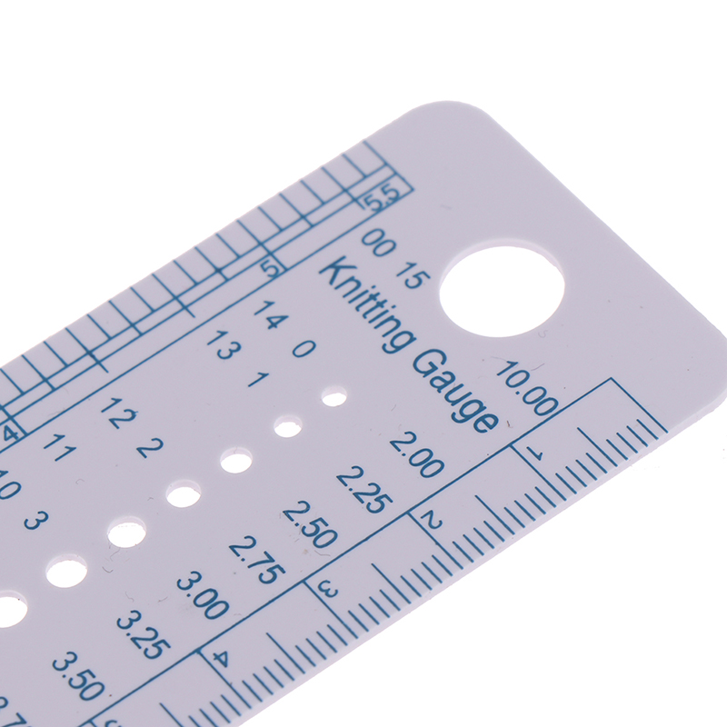2-Pack Knitting Needle Gauge Ruler - Plastic Measuring Tool For 2-10mm Needles, Sewing & Knitting Helper - View #9