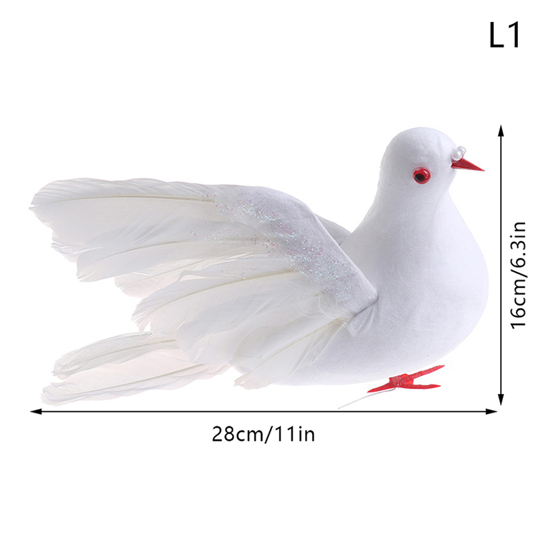 Artificial Simulation Peace Dove Foam Feather Birds Wedding Crafts OrnamentY ❤OF - Bild 13 von 16