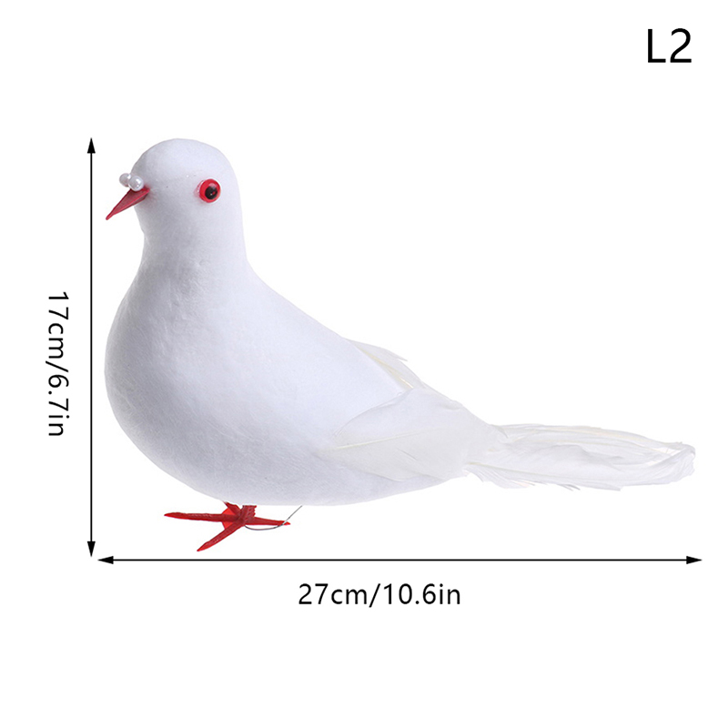 Artificial Simulation Peace Dove Foam Feather Birds Wedding Crafts OrnamentY ❤OF - Bild 16 von 16