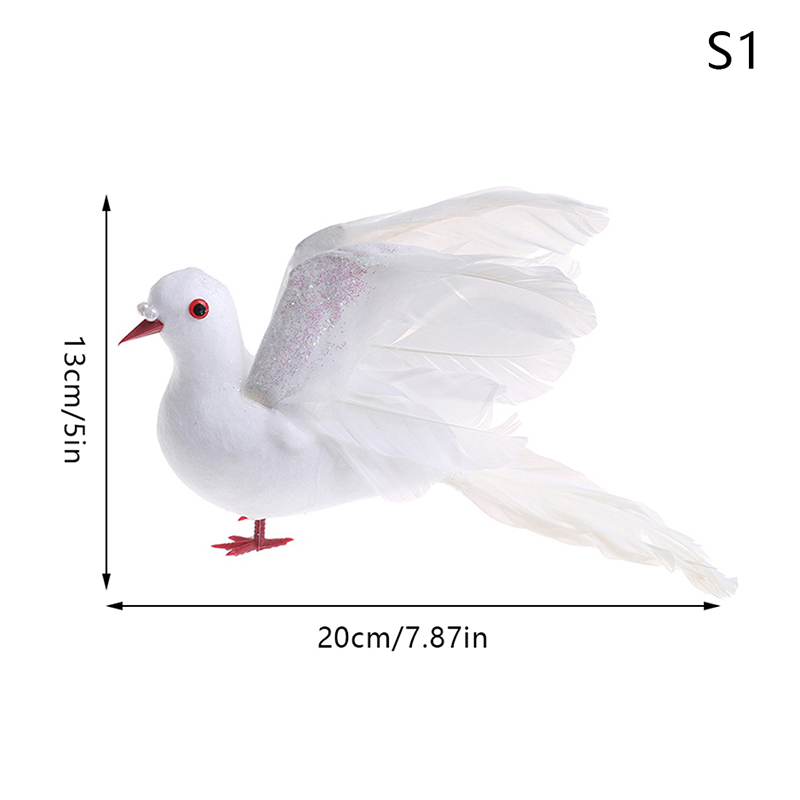 Artificial Simulation Peace Dove Foam Feather Birds Wedding Crafts OrnamentY ❤OF - Bild 14 von 16