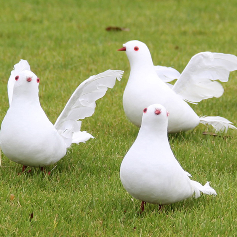 Artificial Simulation Peace Dove Foam Feather Birds Wedding Crafts OrnamentY ❤OF - Bild 7 von 16