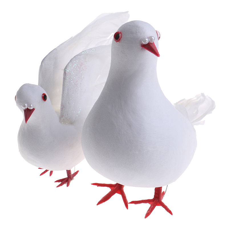 Artificial Simulation Peace Dove Foam Feather Birds Wedding Crafts OrnamentY ❤OF - Bild 10 von 16