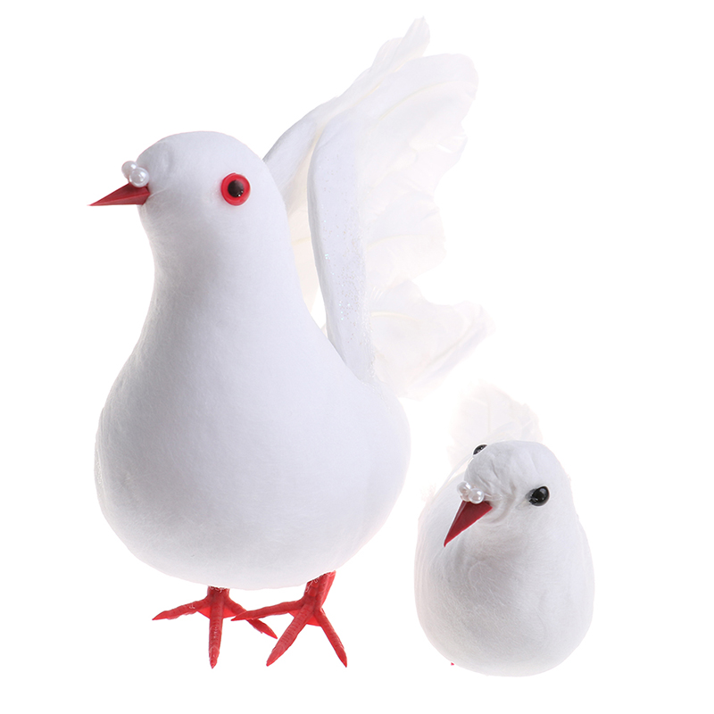 Artificial Simulation Peace Dove Foam Feather Birds Wedding Crafts OrnamentY ❤OF - Bild 12 von 16