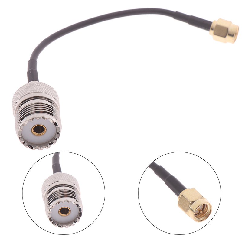 Radio Antenna Cable SO-239 UHF Female to SMA Male coaxial RF Connector RG316 ❤OF - Bild 9 von 15