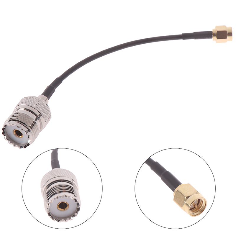 Radio Antenna Cable SO-239 UHF Female to SMA Male coaxial RF Connector RG316 ❤OF - Bild 7 von 15