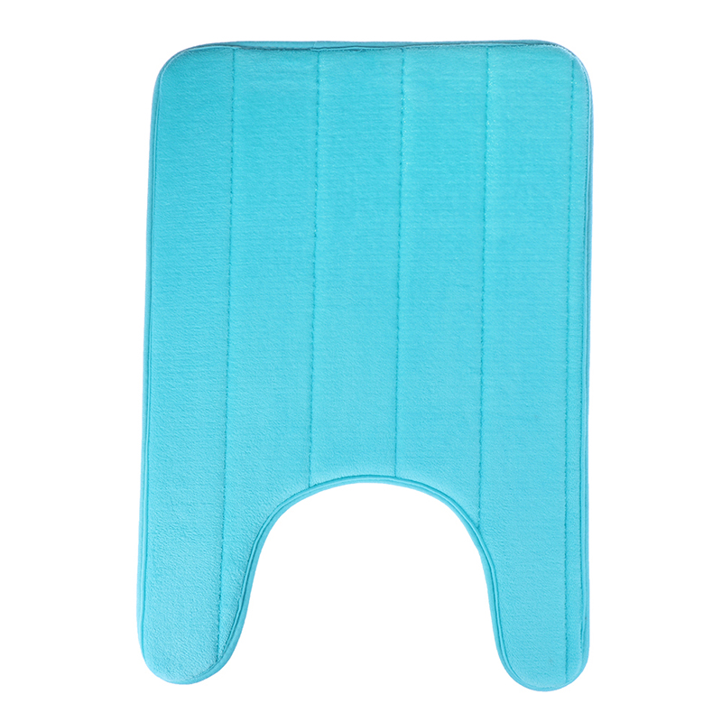 U-Shaped Memory Foam Bath Mats Toilet Mat Bathroom Coral Fleece Carpet Home -yn - Bild 14 von 20