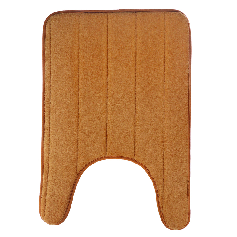 U-Shaped Memory Foam Bath Mats Toilet Mat Bathroom Coral Fleece Carpet Home -yn - Bild 18 von 20