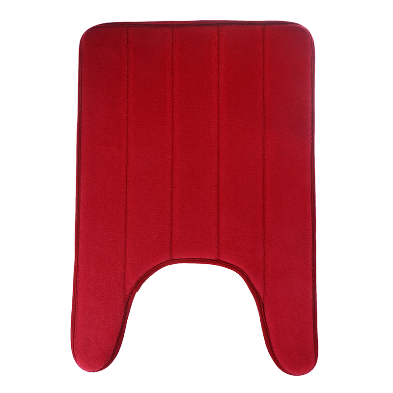U-Shaped Memory Foam Bath Mats Toilet Mat Bathroom Coral Fleece Carpet Home -yn - Bild 15 von 20