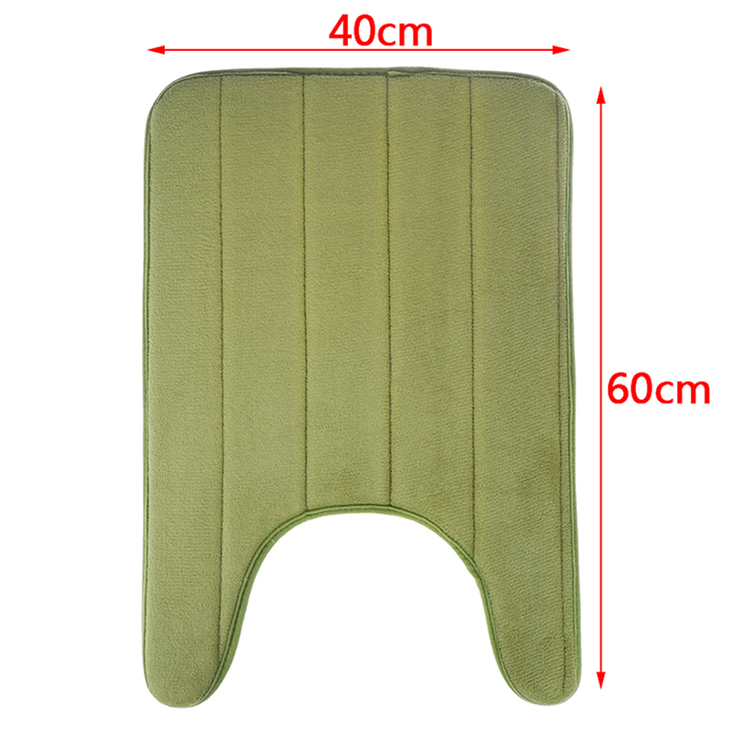 U-Shaped Memory Foam Bath Mats Toilet Mat Bathroom Coral Fleece Carpet Home -yn - Bild 3 von 20