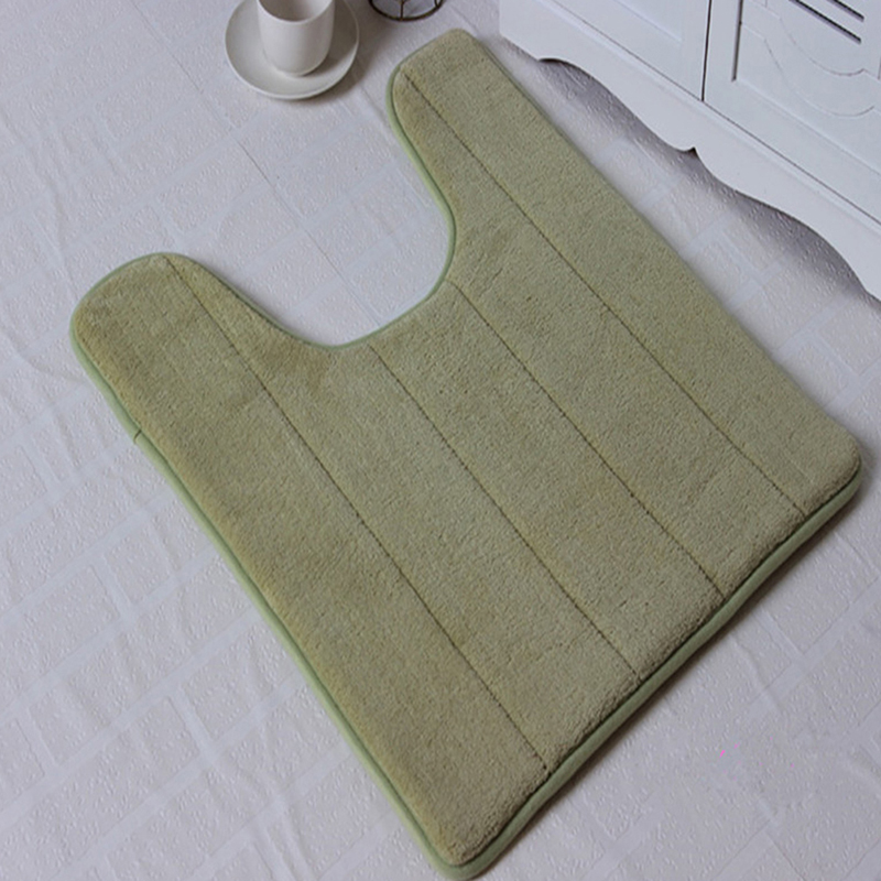 U-Shaped Memory Foam Bath Mats Toilet Mat Bathroom Coral Fleece Carpet Home -yn - Bild 10 von 20