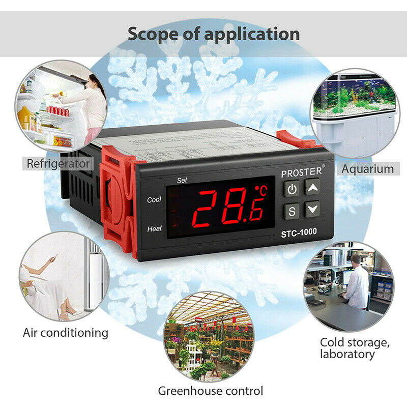 DIGITAL 220V STC-1000 Temperature Controller Thermostat Regulator ...