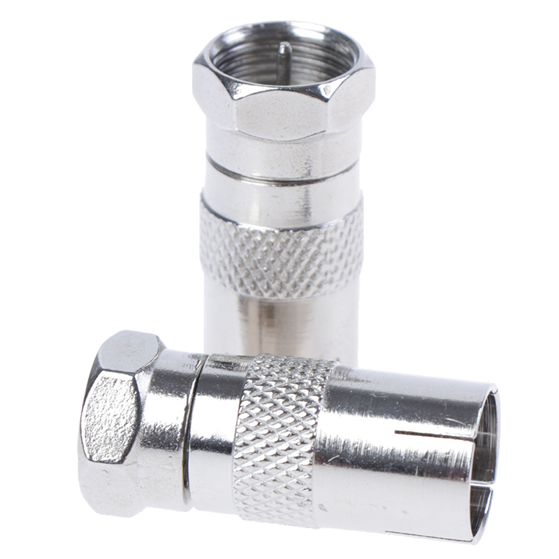 2Pcs F Type Male Plug Connector Socket to RF Coax TV Aerial Female RF AdapteR1 - Picture 4 of 12