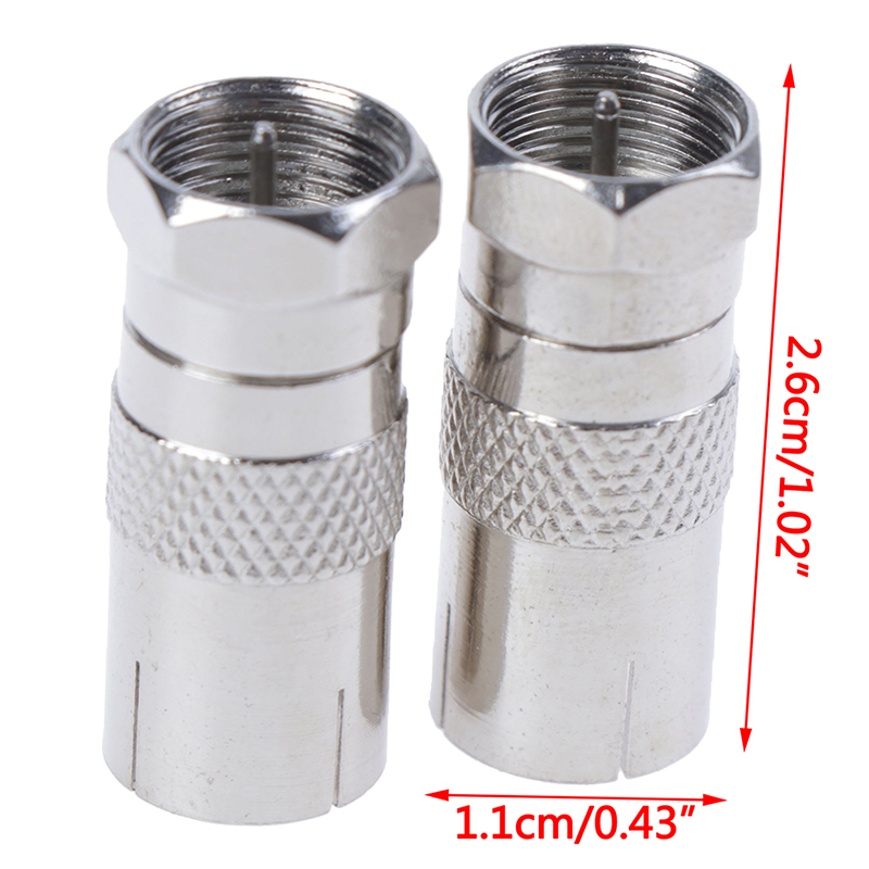 2Pcs F Type Male Plug Connector Socket to RF Coax TV Aerial Female RF AdapteR1 - Picture 3 of 12