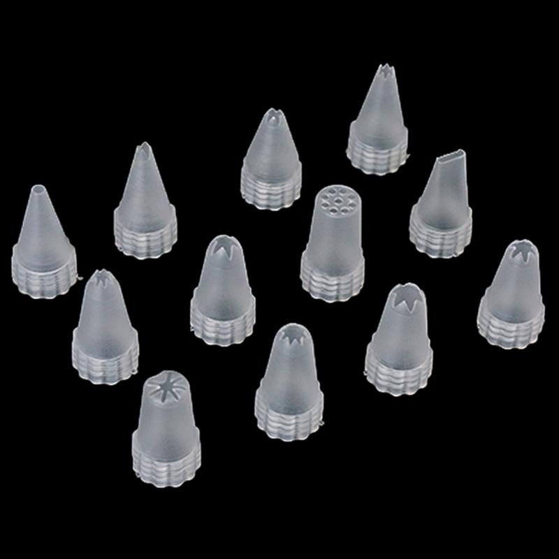 12Pcs/Set Plastic Icing Piping Cream Confectionery Nozzle Tips Cake