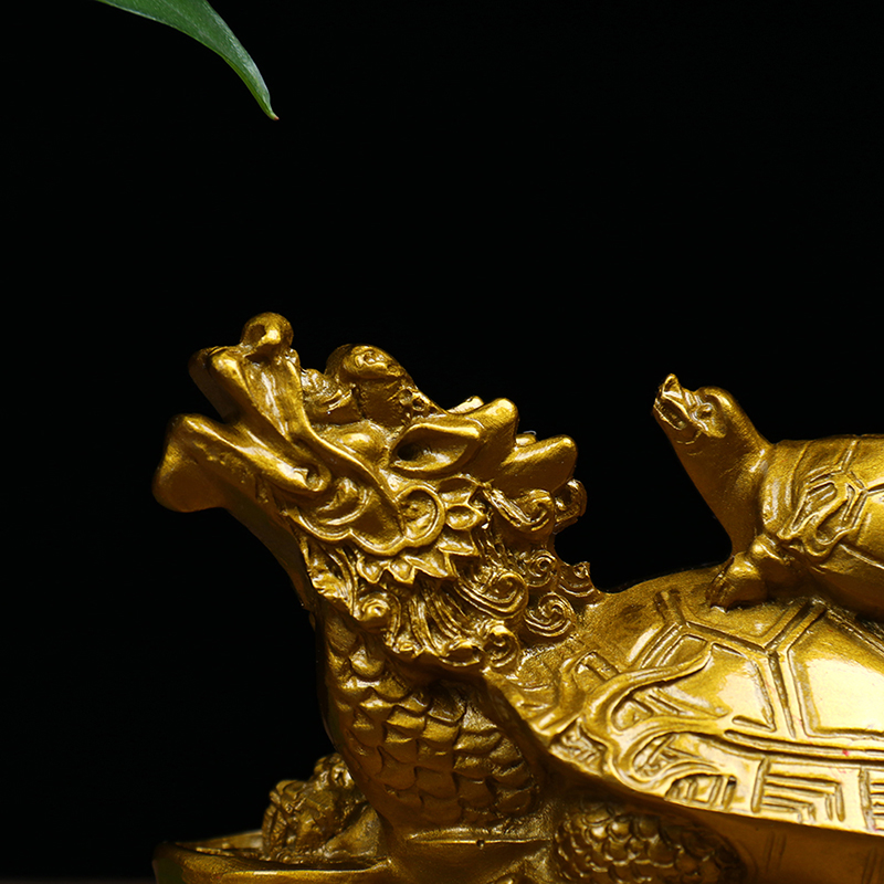 1Pc Gold Feng Shui Dragon Turtle Tortoise Statue Figurine Coin Money Wealth L Bw 1Pc Gold Feng Shui Dragon Turtle Tortoise Statue Figurine Coin Money Wealth L Bw