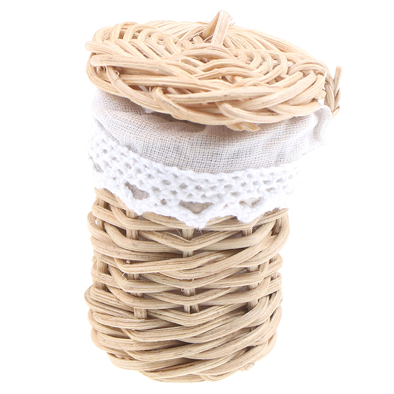 1/12 Dollhouse Miniature Handmade Bamboo Basket Model Decor Ornaments ToysJCA.AU 1/12 Dollhouse Miniature Handmade Bamboo Basket Model Decor Ornaments ToysJCA.AU