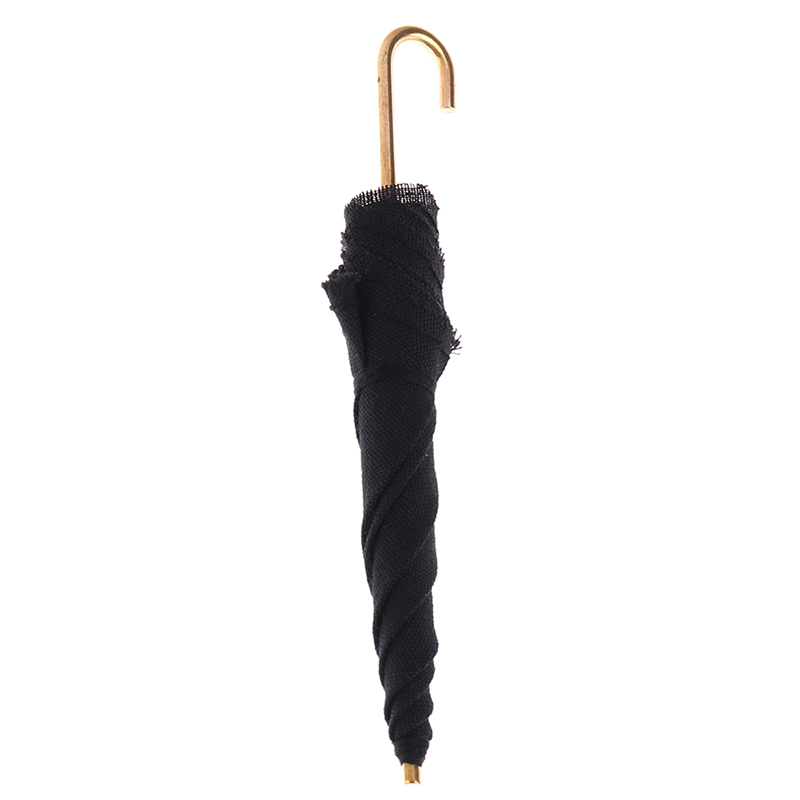 1:12 Dollhouse Miniature Black Umbrella Model Toys Accessories Decoration/ JL Ts 1:12 Dollhouse Miniature Black Umbrella Model Toys Accessories Decoration/ JL Ts