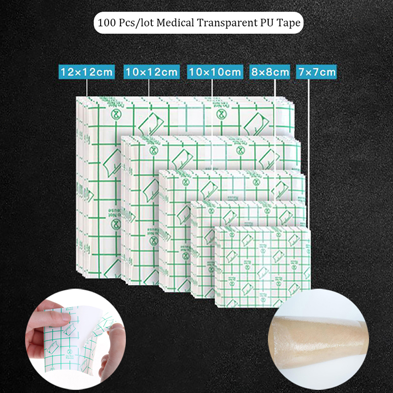 100Pcs PU Bath Waterproof Adhesive Wound Dressing Medical Fixation Tape Band-qk - Picture 7 of 17