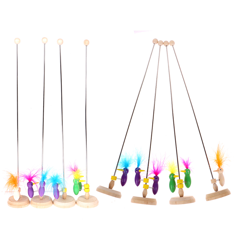 Classic Toy Woodpecker Hot on A Stick Pole Wooden Babies Toy G-qk - Picture 2 of 15