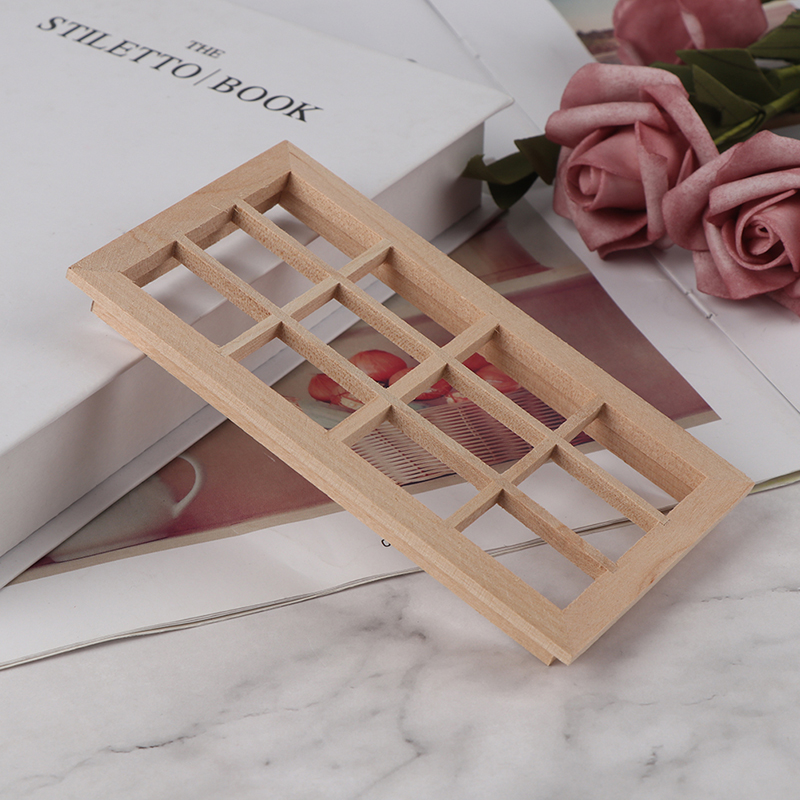 1:12 Dollhouse Miniature Wooden 12-pane Window Frame Model Accessories Toys> G i 1:12 Dollhouse Miniature Wooden 12-pane Window Frame Model Accessories Toys> G i