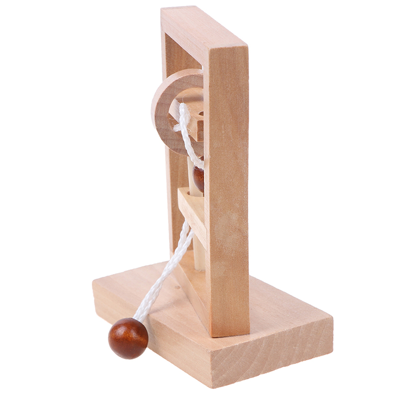 3D Wooden Rope Loop Puzzle IQ Mind String Brain teaser Game for Adu SY