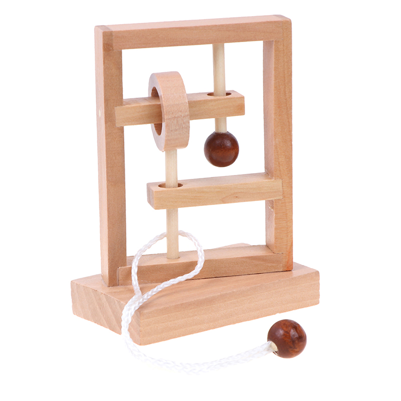 3D Wooden Rope Loop Puzzle IQ Mind String Brain teaser Game for Adu SY 3D Wooden Rope Loop Puzzle IQ Mind String Brain teaser Game for Adu SY