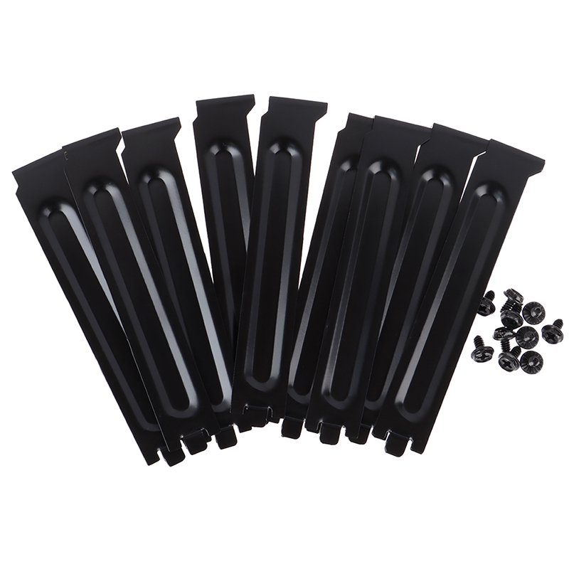 10 x Black PCI Chassis Slot Covers Bracket with Screws Blanking Pl.zhJ_bf - Bild 2 von 12