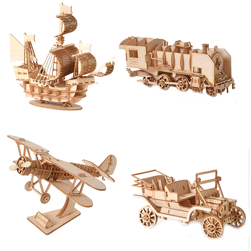 Laser Cutting DIY Sailing Ship Toys Assembly Model 3D Wooden Puzzle TlyJCAUJ SPI - Picture 11 of 16