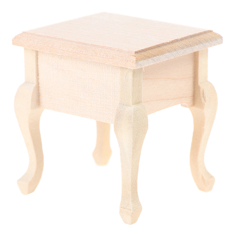 1/12 Dollhouse Miniature Wooden Bedroom Bedside Cabinet Furniture Accessor-; Le