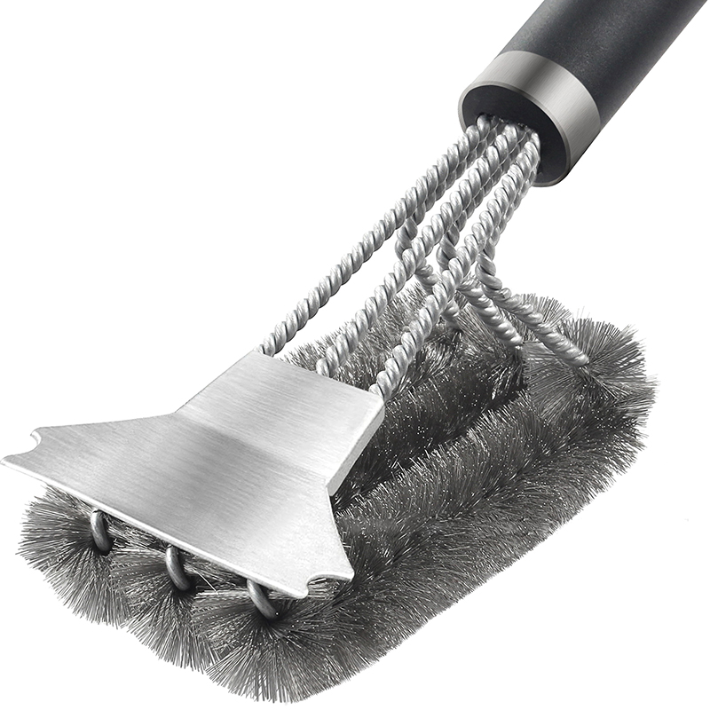 BBQ Grill Brush Scrubber Barbecue Cleaning Tool Stainless Steel Wire3_cd - Bild 10 von 12