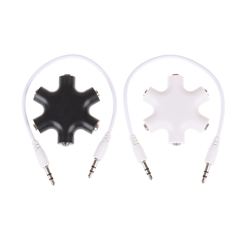 6*3.5mm Way Multi Port Hub Aux Headphone jack Splitter Audio Cable ConverME - Bild 12 von 14